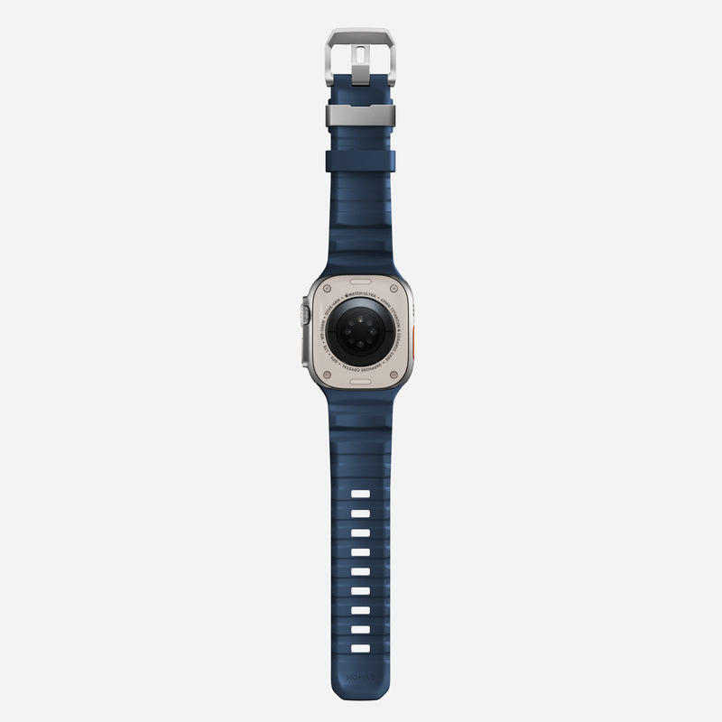 Correa Rocky Point Band para Apple Watch 46/49mm azul / hebilla natural | Nomad