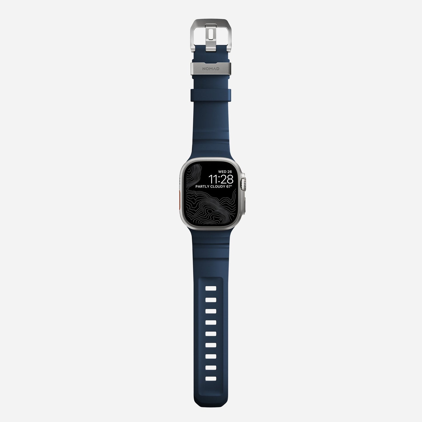Correa Rocky Point Band para Apple Watch 46/49mm azul / hebilla natural | Nomad