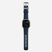 Correa Rocky Point Band para Apple Watch 46/49mm azul / hebilla natural | Nomad