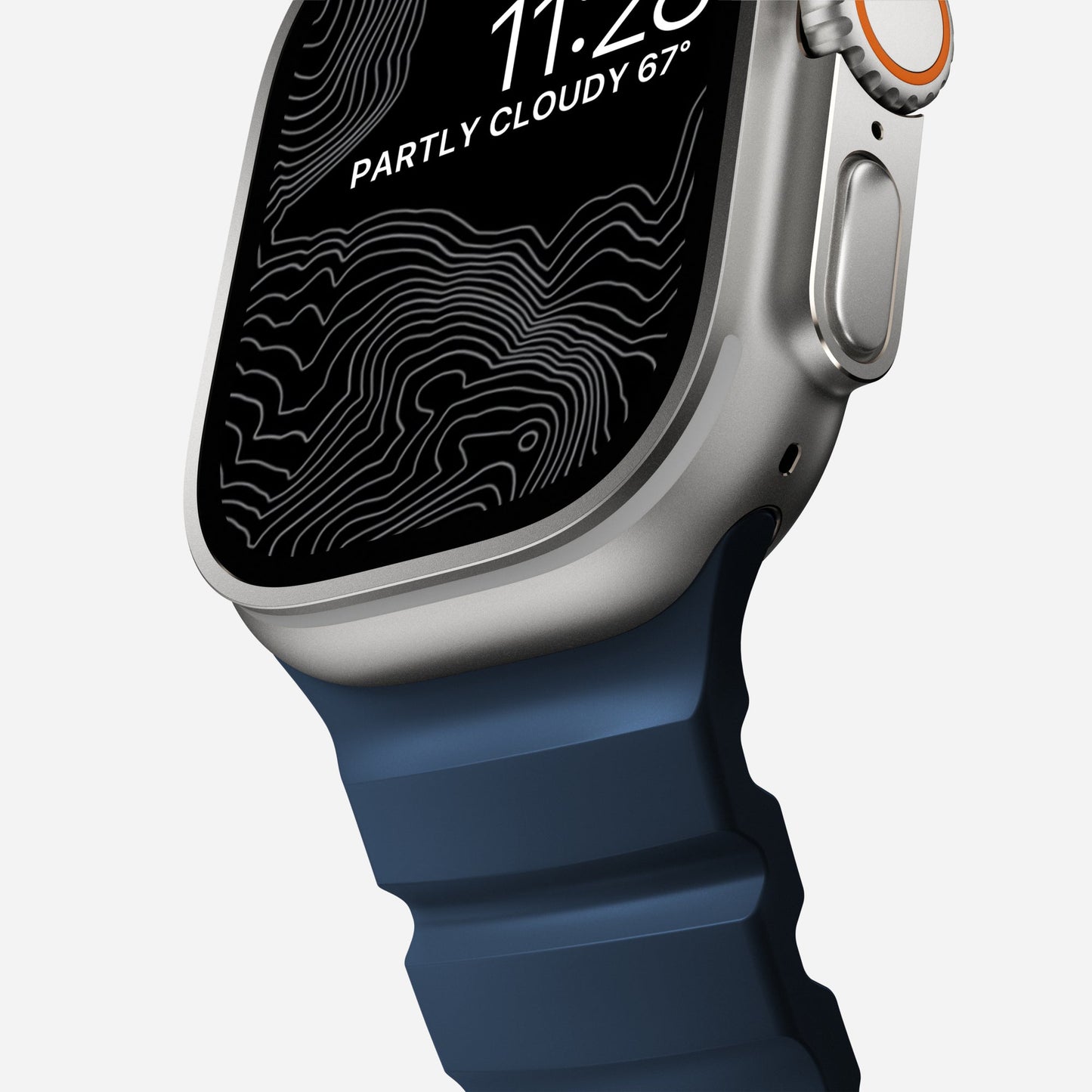 Correa Rocky Point Band para Apple Watch 46/49mm azul / hebilla natural | Nomad
