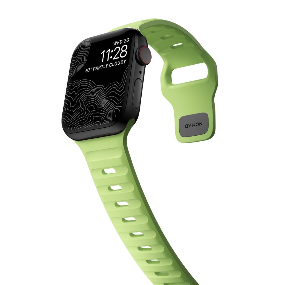 Correa Sport Band para Apple Watch 42/49mm verde de Nomad