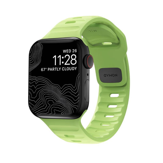 Correa Sport Band para Apple Watch 42/49mm verde de Nomad