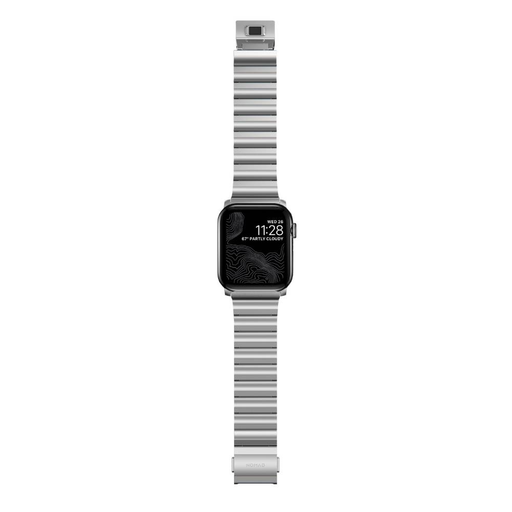 Correa Steel Band para Apple Watch 42/44/45mm plata de Nomad