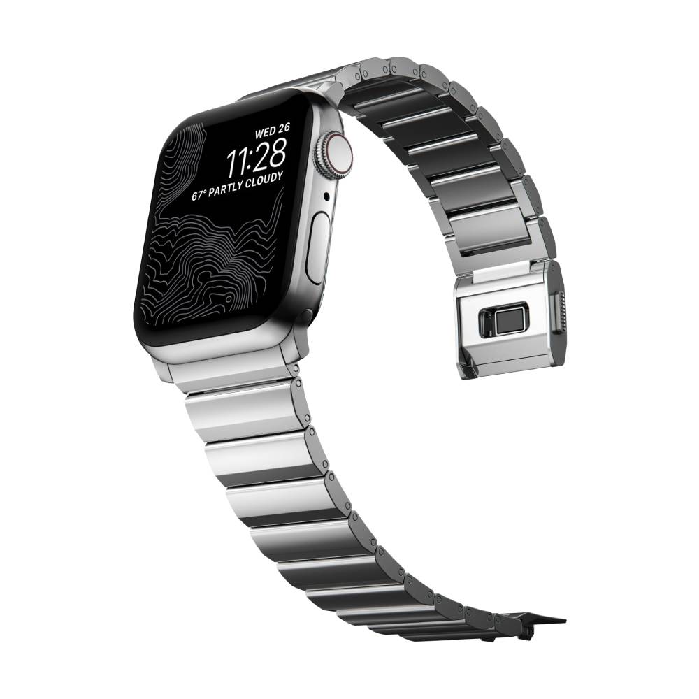 Correa Steel Band para Apple Watch 42/44/45mm plata de Nomad