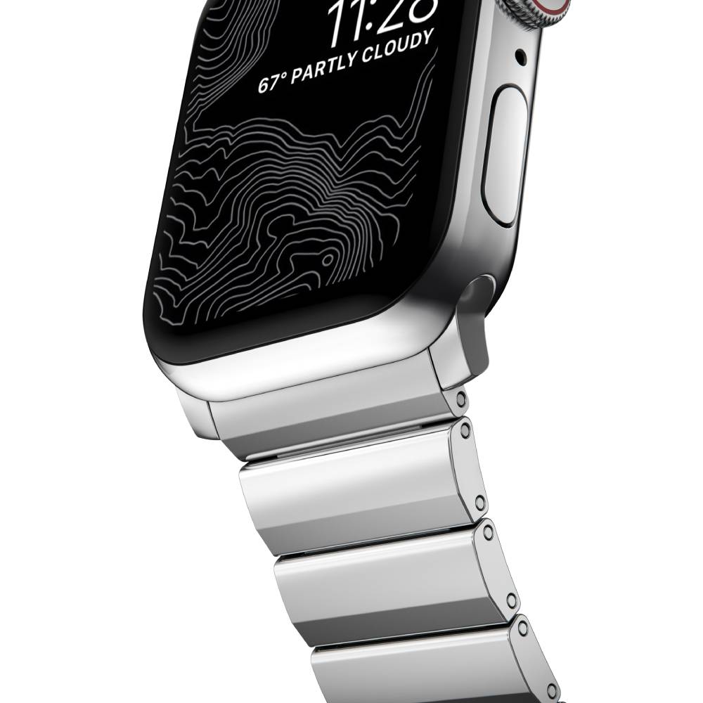 Correa Steel Band para Apple Watch 42/44/45mm plata de Nomad