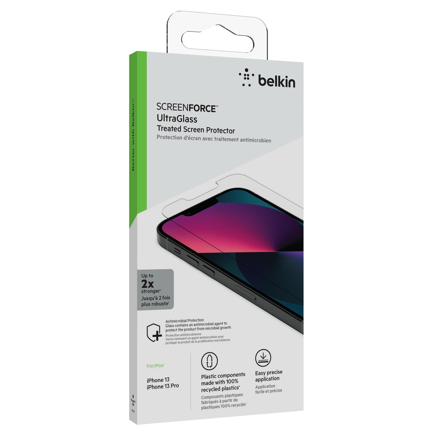 Protector de pantalla de cristal de Belkin para iPhone 13 / iPhone 13 Pro / iPhone 14 / iPhone 16e