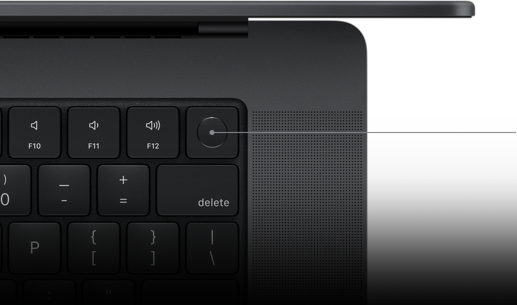 Ubicación de la tecla de Touch ID en el Magic Keyboard.