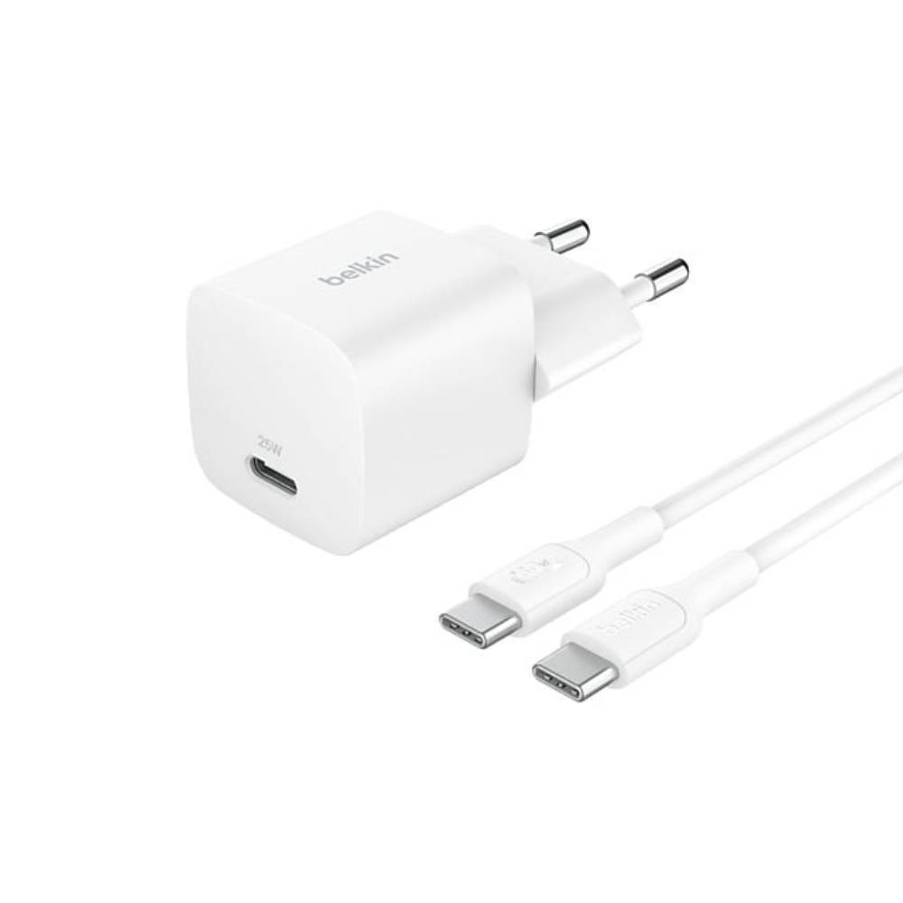 Cargador de pared Carga Rápida 25W USB-C + Cable USB-C | Belkin