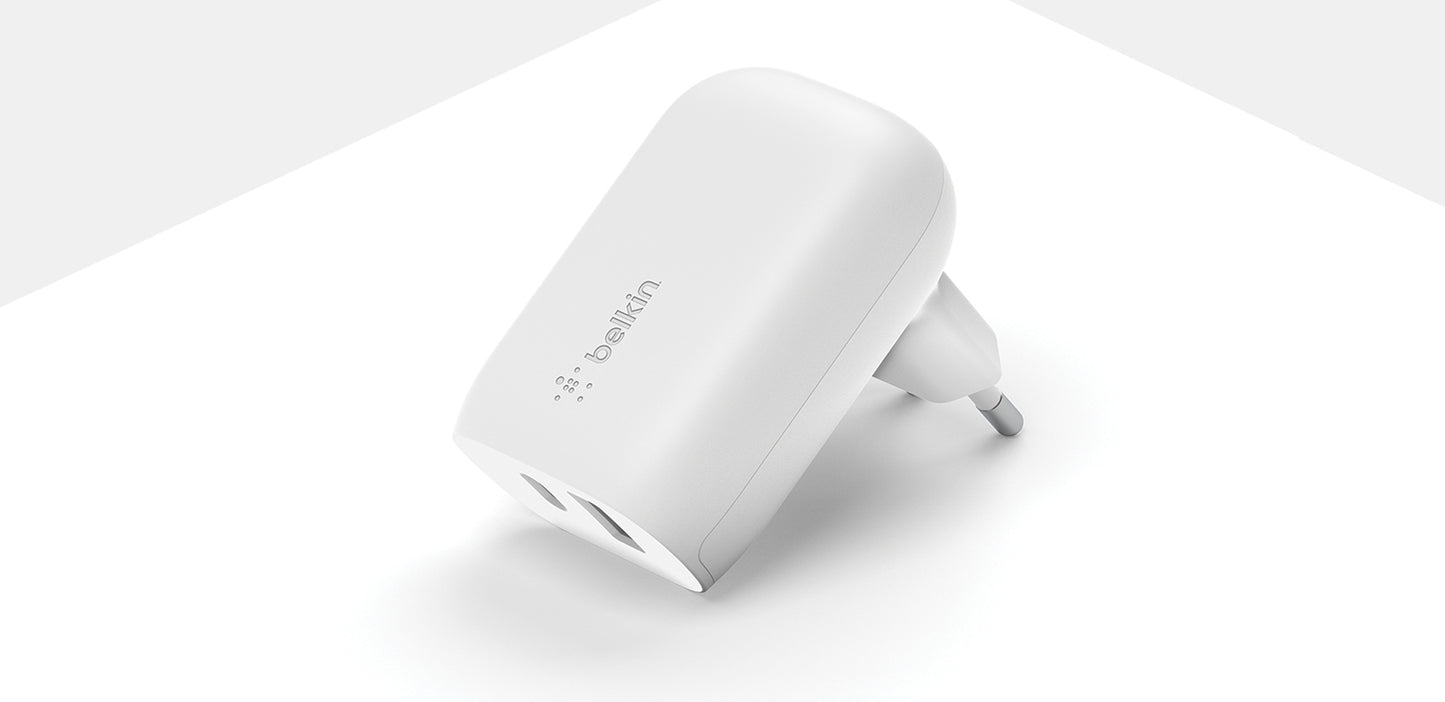 Adaptador Boost Charge Cargador de pared 37W USB-C + USB-A