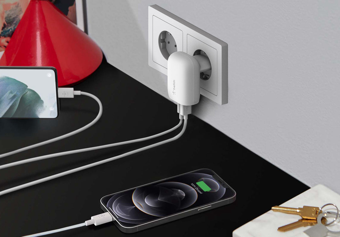 Adaptador Boost Charge Cargador de pared 37W USB-C + USB-A