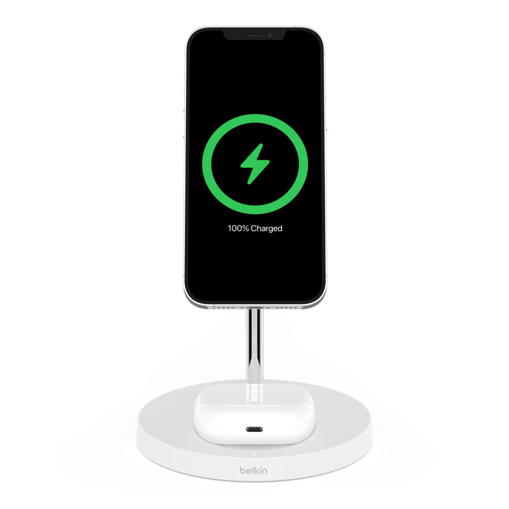 Base de carga con Magsafe 2-in-1 BOOST↑CHARGE™ PRO de Belkin Blanco - Rossellimac