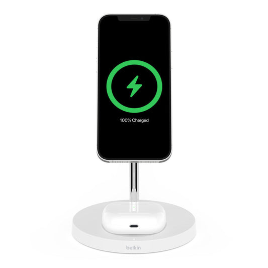 Base de carga con Magsafe 2-in-1 BOOST↑CHARGE™ PRO de Belkin Blanco - Rossellimac