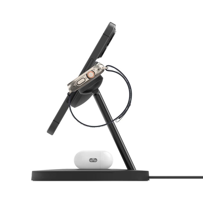 Soporte de carga inalámbrica 3 en 1 Boost Charge PRO Qi2 15W Negro | Belkin