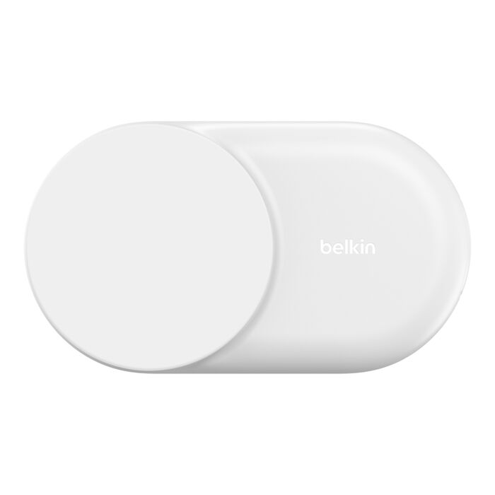 Cargador magnético plegable 2 en 1 UltraCharge con Qi2 de 25W Blanco | Belkin
