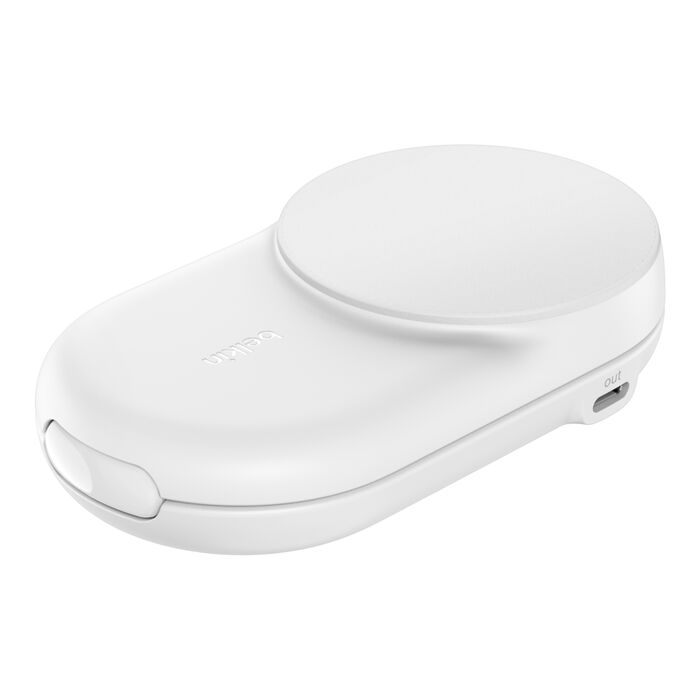 Cargador magnético plegable 2 en 1 UltraCharge con Qi2 de 25W Blanco | Belkin