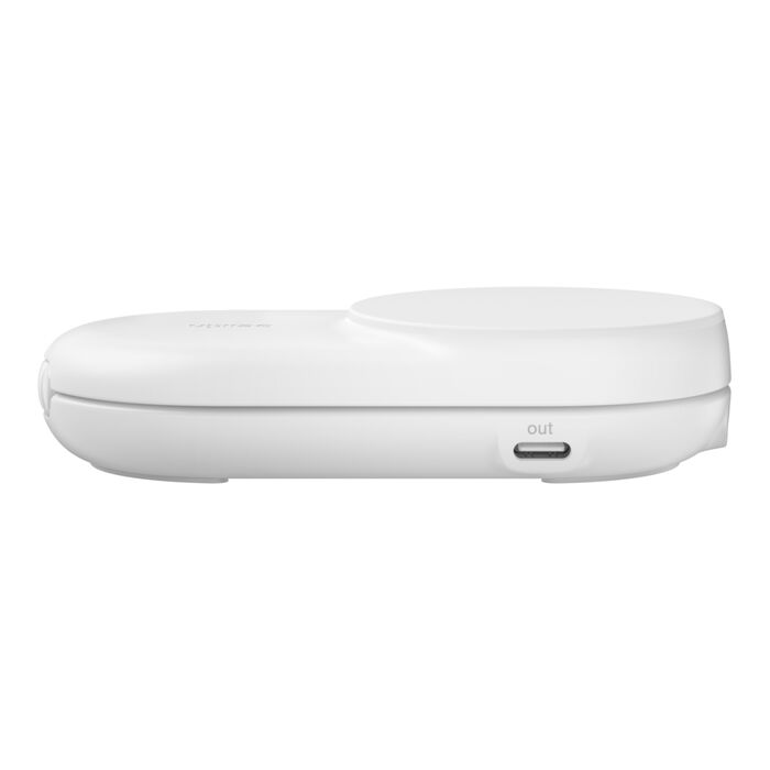 Cargador magnético plegable 2 en 1 UltraCharge con Qi2 de 25W Blanco | Belkin