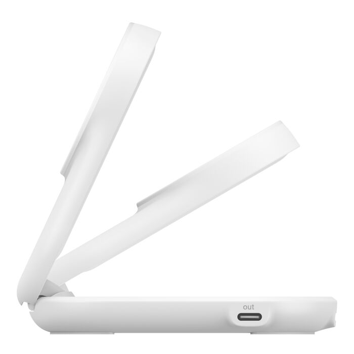 Cargador magnético plegable 2 en 1 UltraCharge con Qi2 de 25W Blanco | Belkin