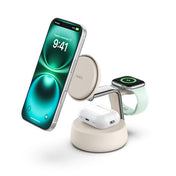 Soporte de carga inalámbrica 3 en 1 UltraCharge Pro Qi2 25W Beige | Belkin