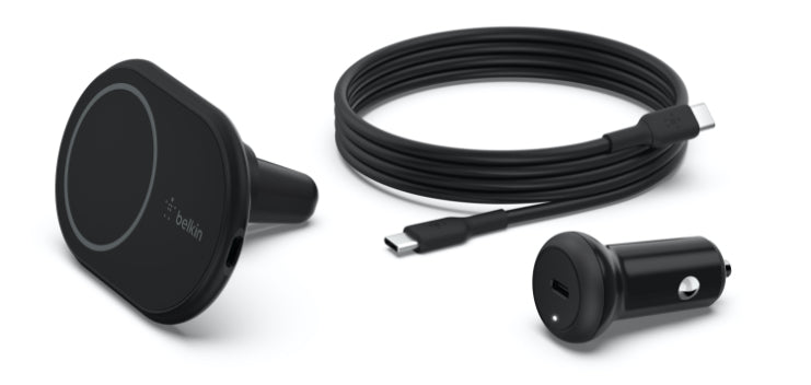 Cargador inalámbrico y magnético para coche BoostCharge de 10 W Negro de Belkin