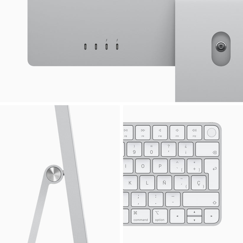 iMac con pantalla Retina 4,5K de 24 pulgadas: Chip M1 de Apple con CPU de ocho núcleos y GPU de ocho núcleos, 512 GB SSD - Plata - Rossellimac