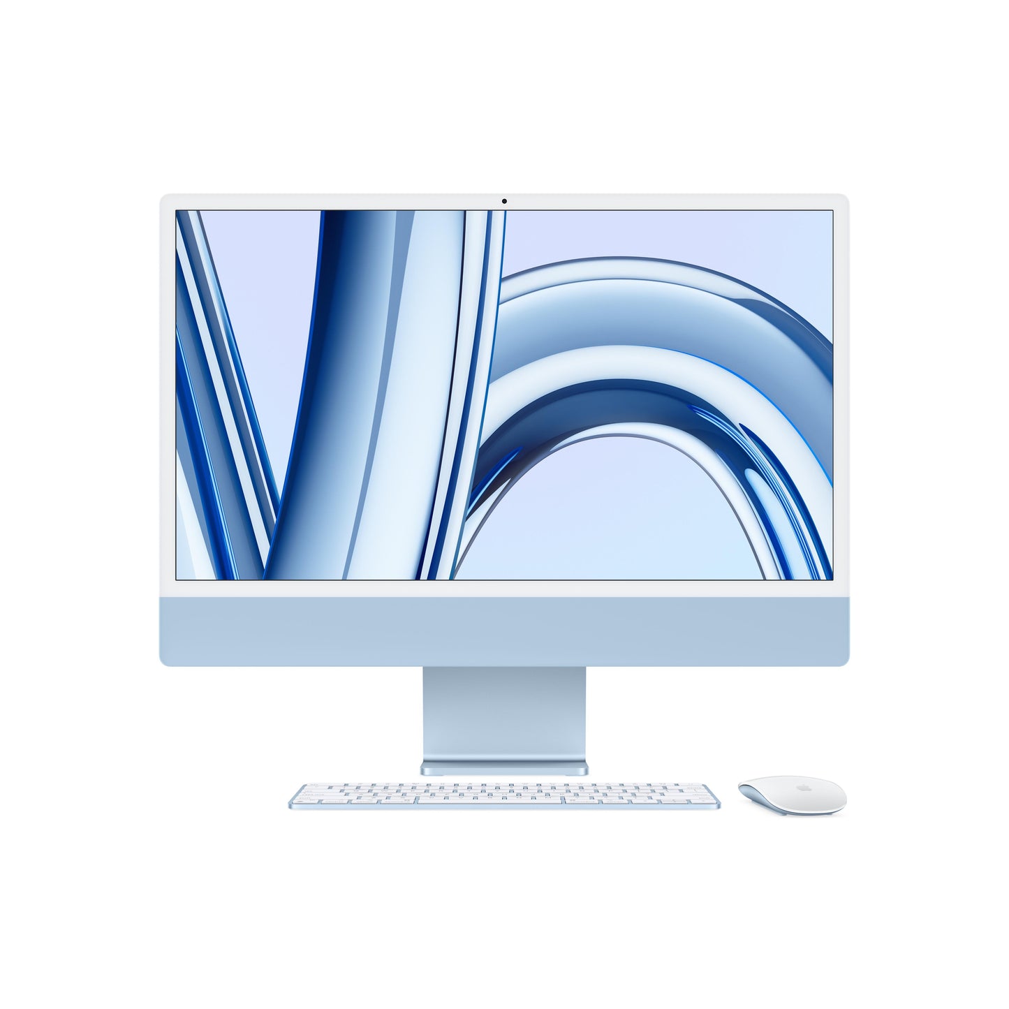 iMac con pantalla Retina 4,5K de 24 pulgadas: Chip M3 de Apple con CPU de ocho núcleos y GPU de ocho núcleos, 256 GB SSD - Azul