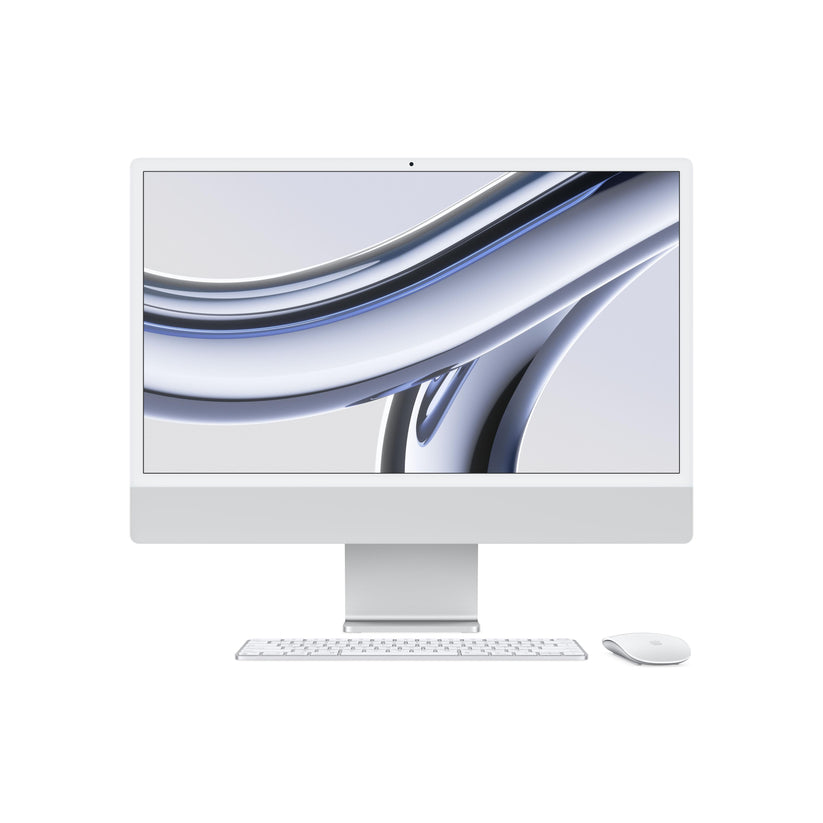 iMac con pantalla Retina 4,5K 24 pulgadas Chip M3 de 8 núcleos y GPU de 10 núcleos, 8 GB, 1 TB SSD, Magic Keyboard con Touch ID, Sin Ethernet - Plata - Rossellimac