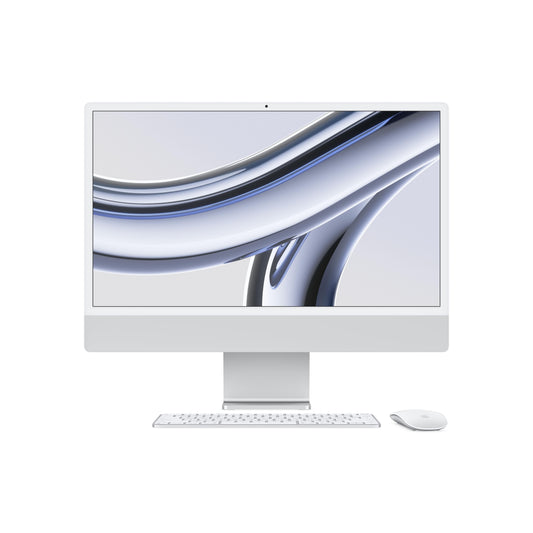 iMac con pantalla Retina 4,5K de 24 pulgadas: Chip M3 de Apple con CPU de ocho núcleos y GPU de diez núcleos, 512 GB SSD - Plata