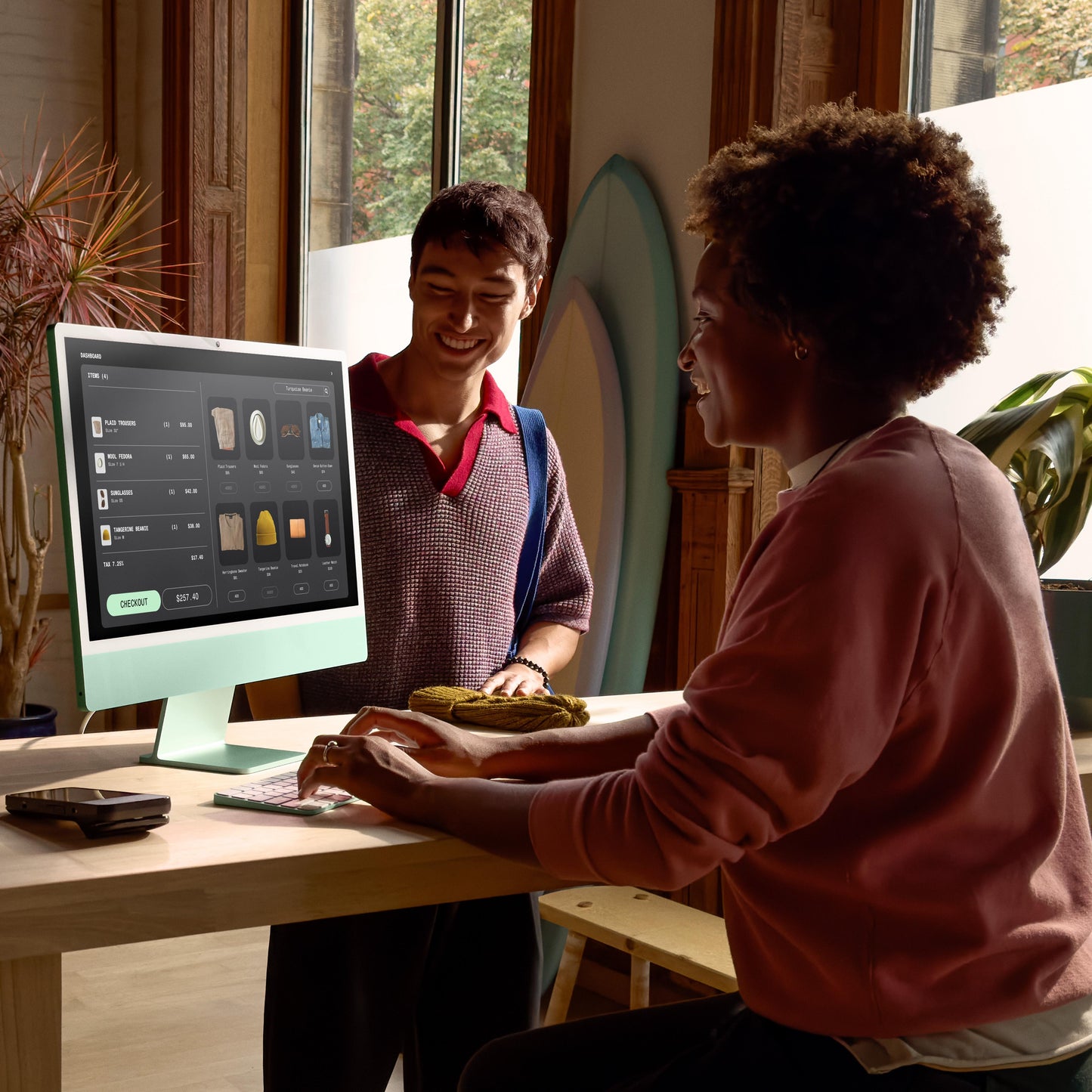 iMac con pantalla Retina 4,5K de 24 pulgadas: Chip M4 de Apple con CPU de 8 núcleos y GPU de 8 núcleos, 16 GB RAM, 1 TB SSD, Vidrio estándar, Sin Ethernet, Magic Keyboard con Touch ID y teclado numérico - Plata