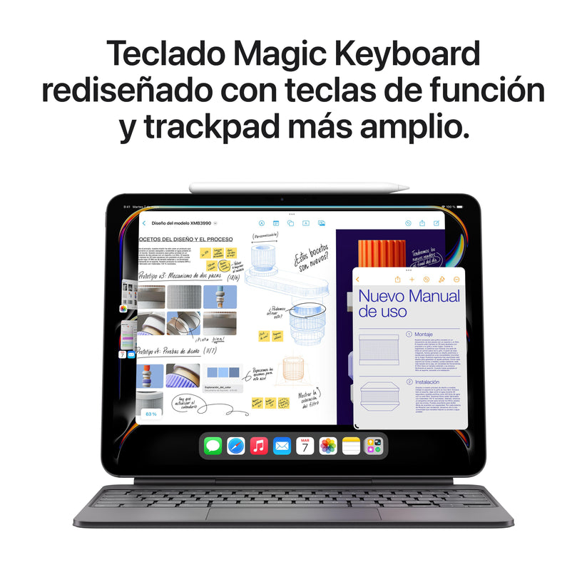 iPad Pro de 11 pulgadas Wi-Fi + Cellular 256 GB Vidrio estándar - Negro espacial (M4) - Rossellimac