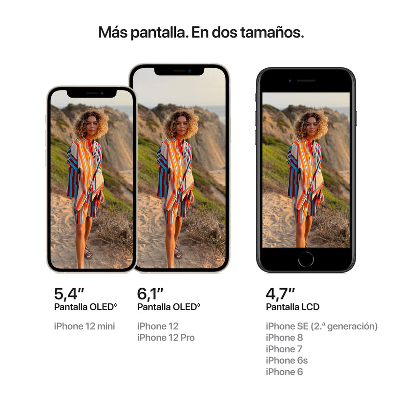 iPhone 12, Negro, 256 GB - Rossellimac
