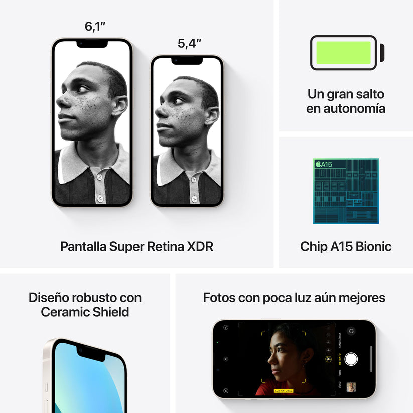 iPhone 13 mini 512 GB Blanco estrella - Rossellimac