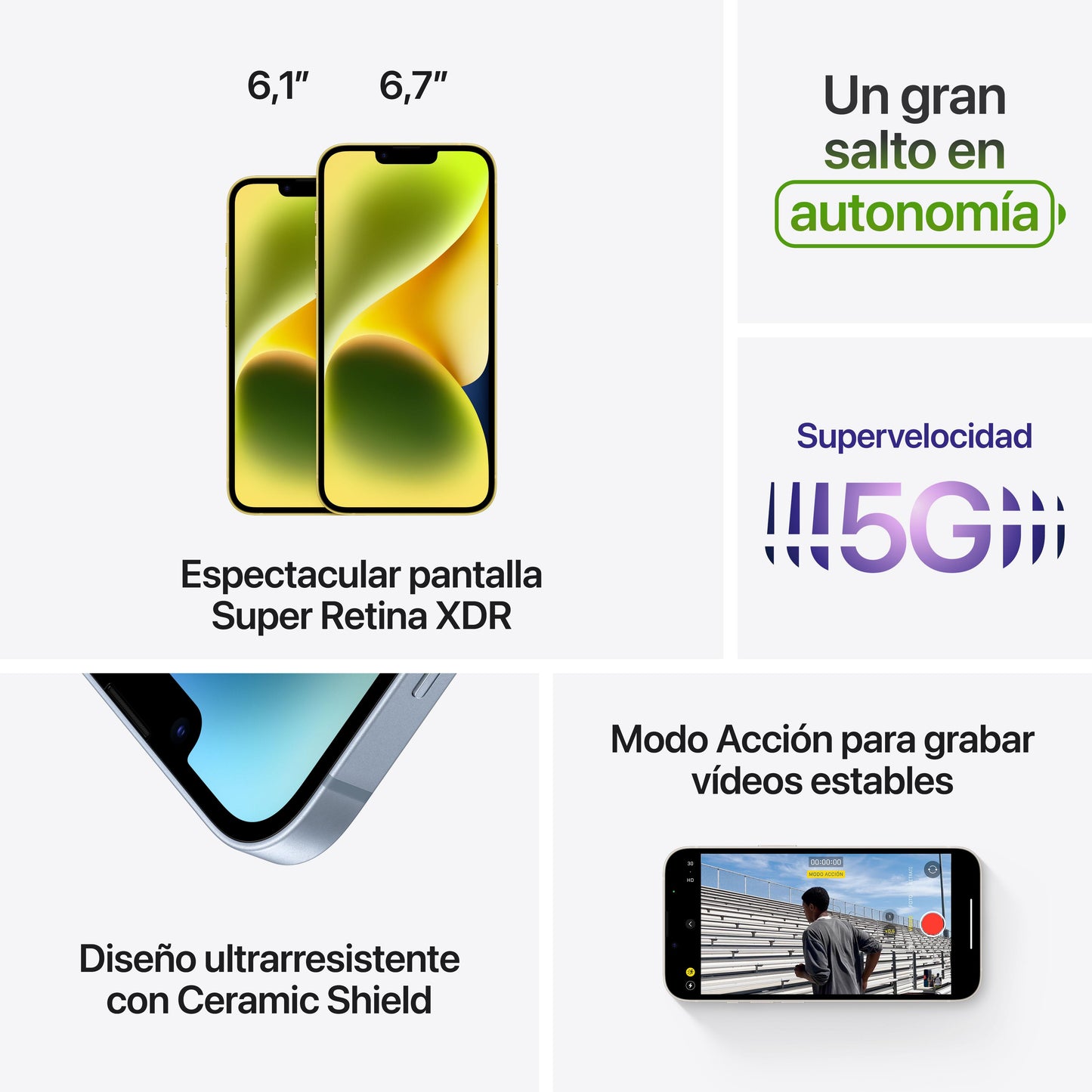 iPhone 14 128 GB Blanco estrella - Rossellimac