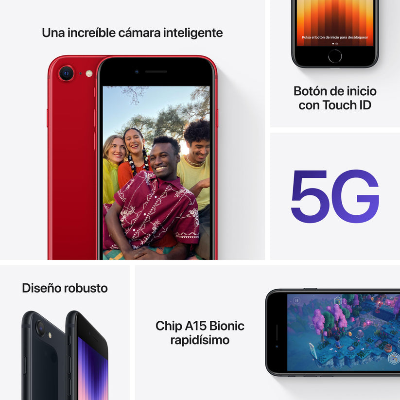 iPhone SE (3.ª generación) 256 GB Negro Noche - Rossellimac