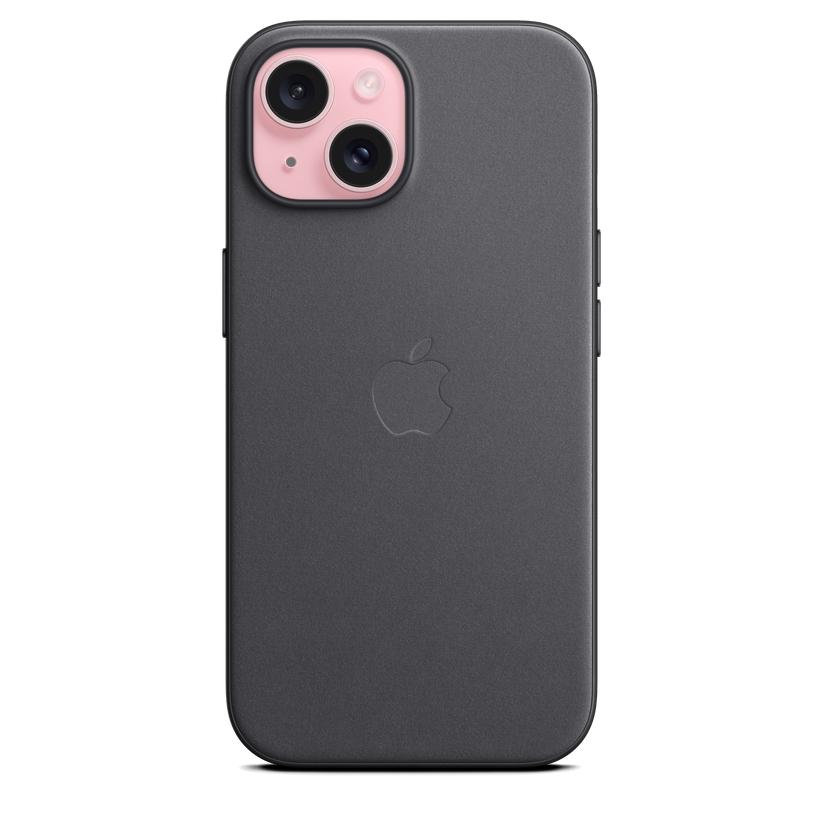 Funda de trenzado fino con MagSafe para el iPhone 15 - Negro - Rossellimac