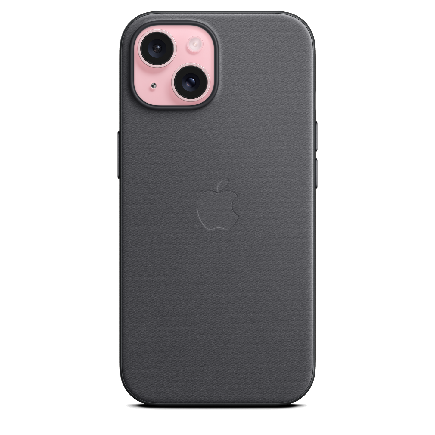 Funda de trenzado fino con MagSafe para el iPhone 15 - Negro