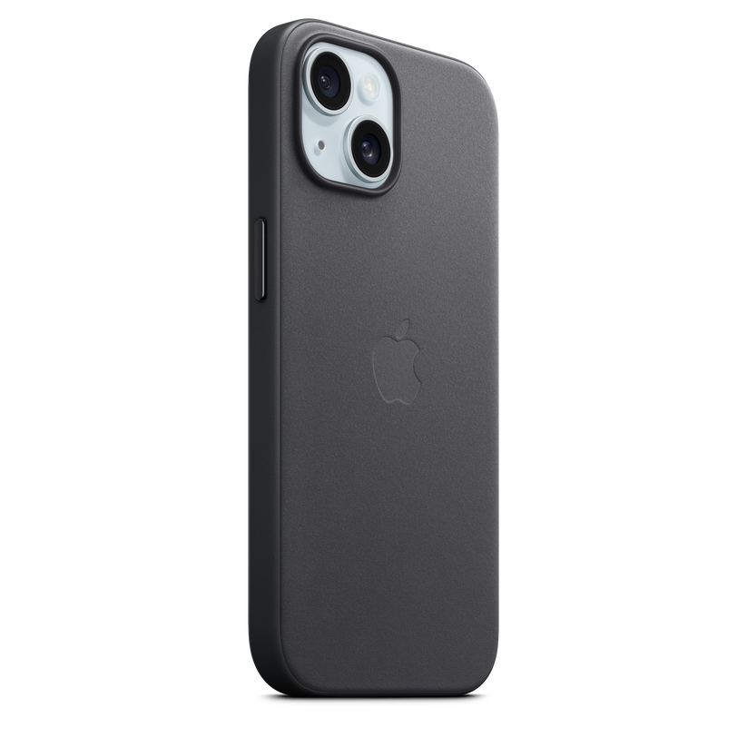 Funda de trenzado fino con MagSafe para el iPhone 15 - Negro - Rossellimac