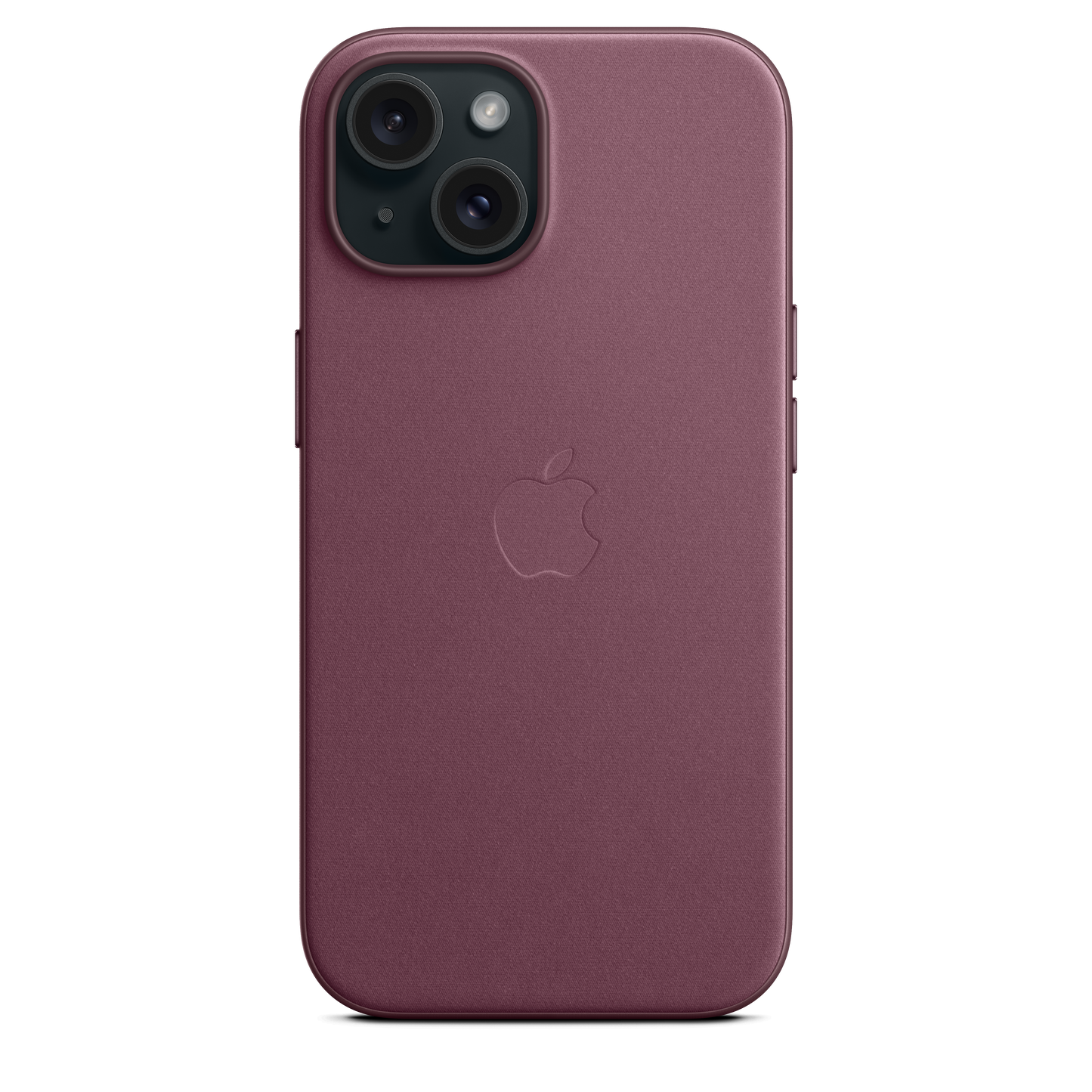 Funda de trenzado fino con MagSafe para el iPhone 15 - Rojo mora
