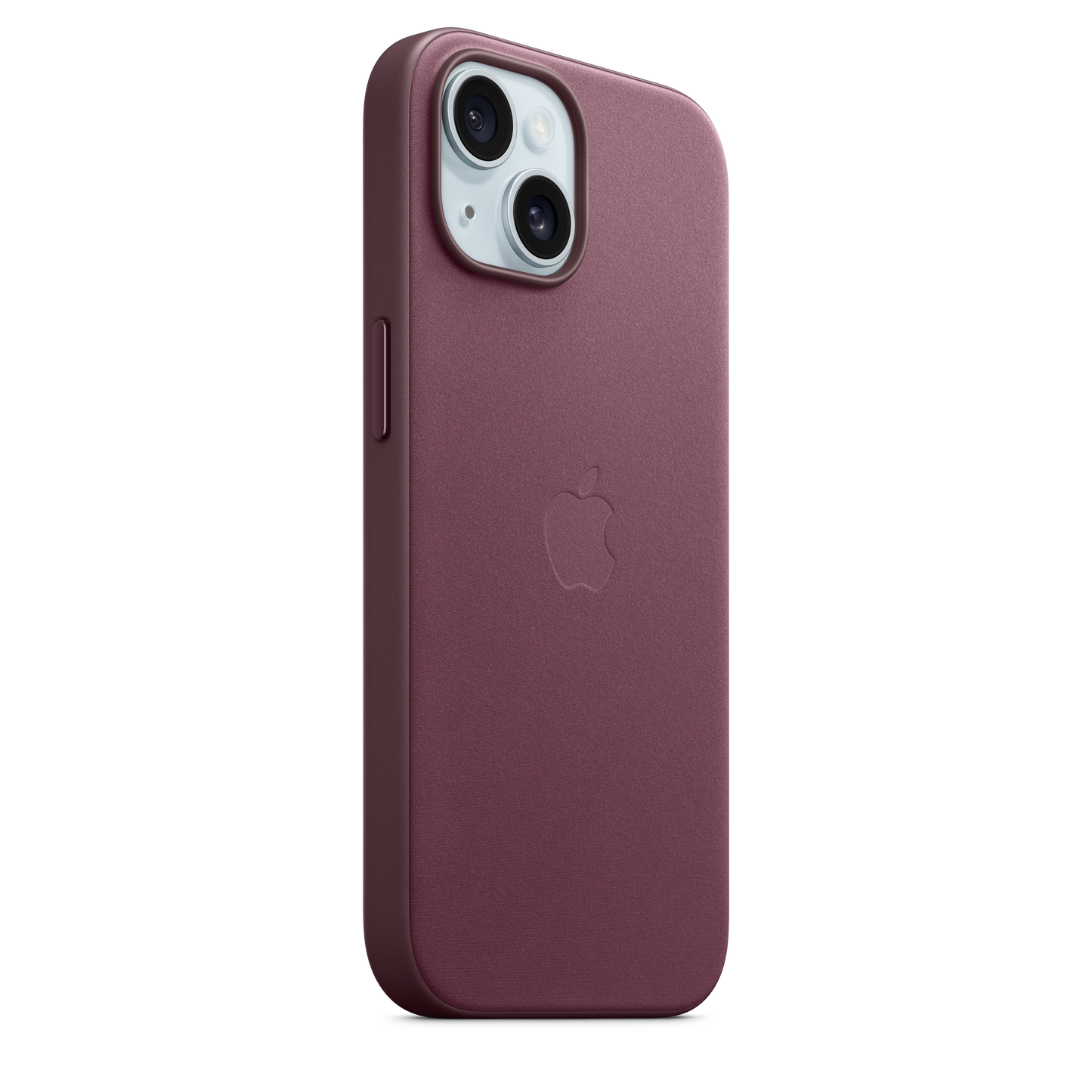 Funda de trenzado fino con MagSafe para el iPhone 15 - Rojo mora