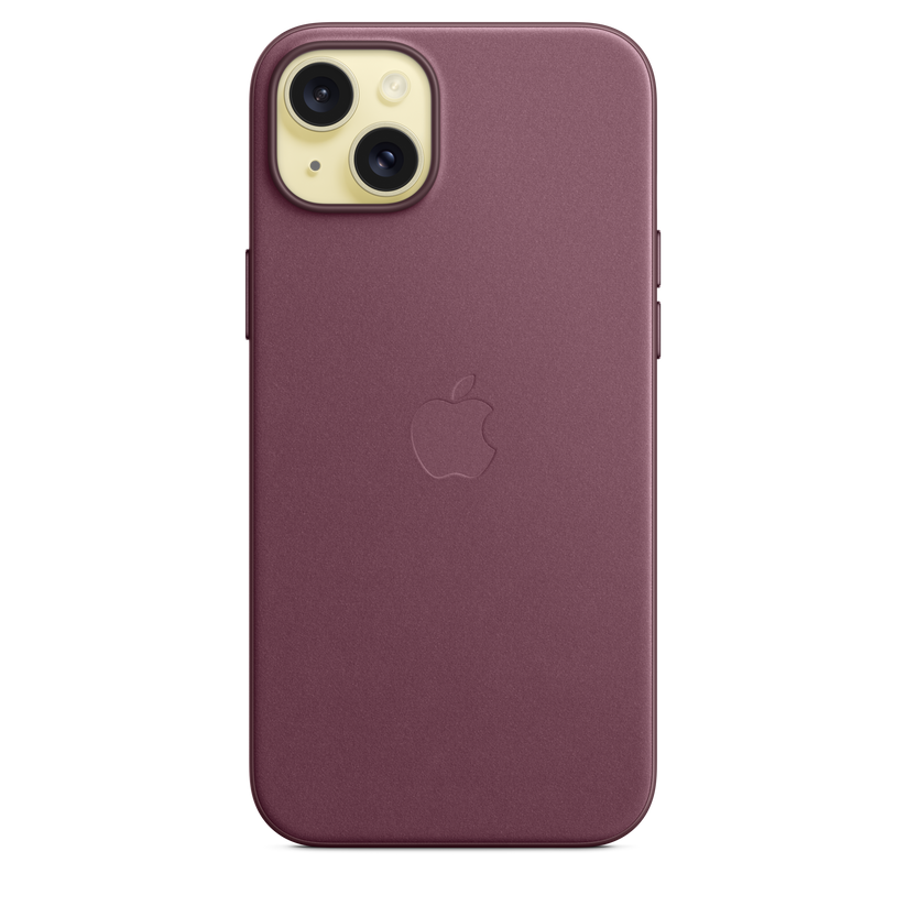 Funda de trenzado fino con MagSafe para el iPhone 15 Plus - Rojo mora - Rossellimac