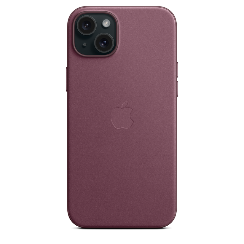 Funda de trenzado fino con MagSafe para el iPhone 15 Plus - Rojo mora - Rossellimac