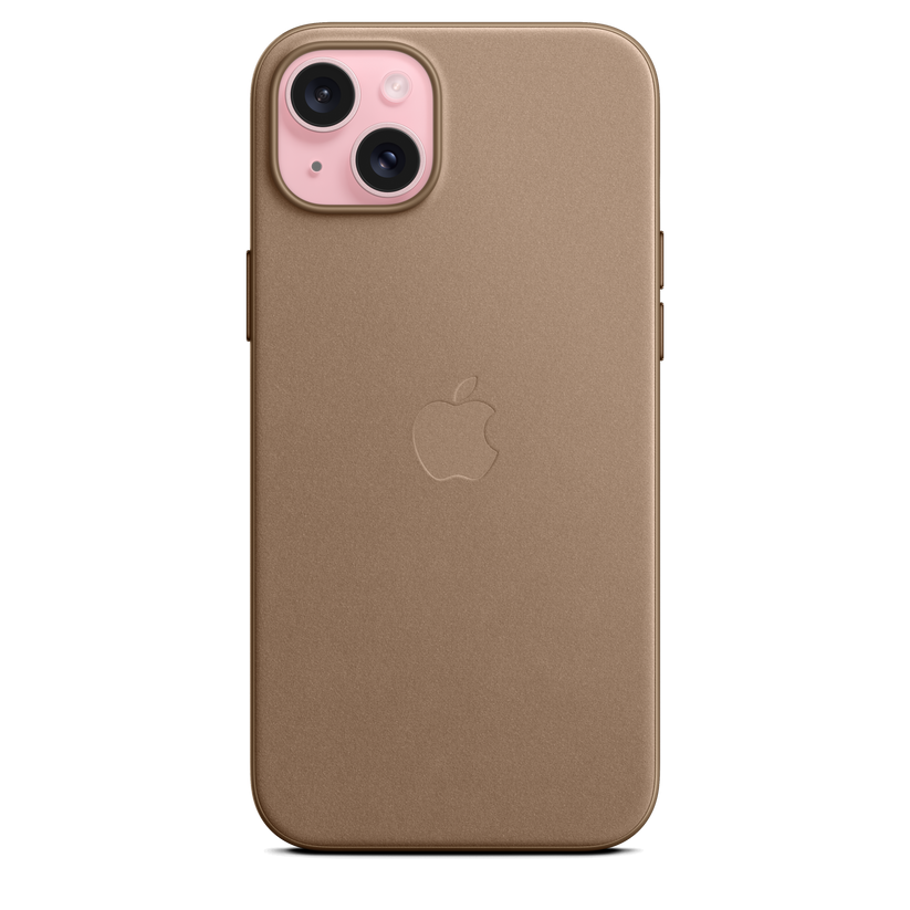 Funda de trenzado fino con MagSafe para el iPhone 15 Plus - Marrón topo - Rossellimac