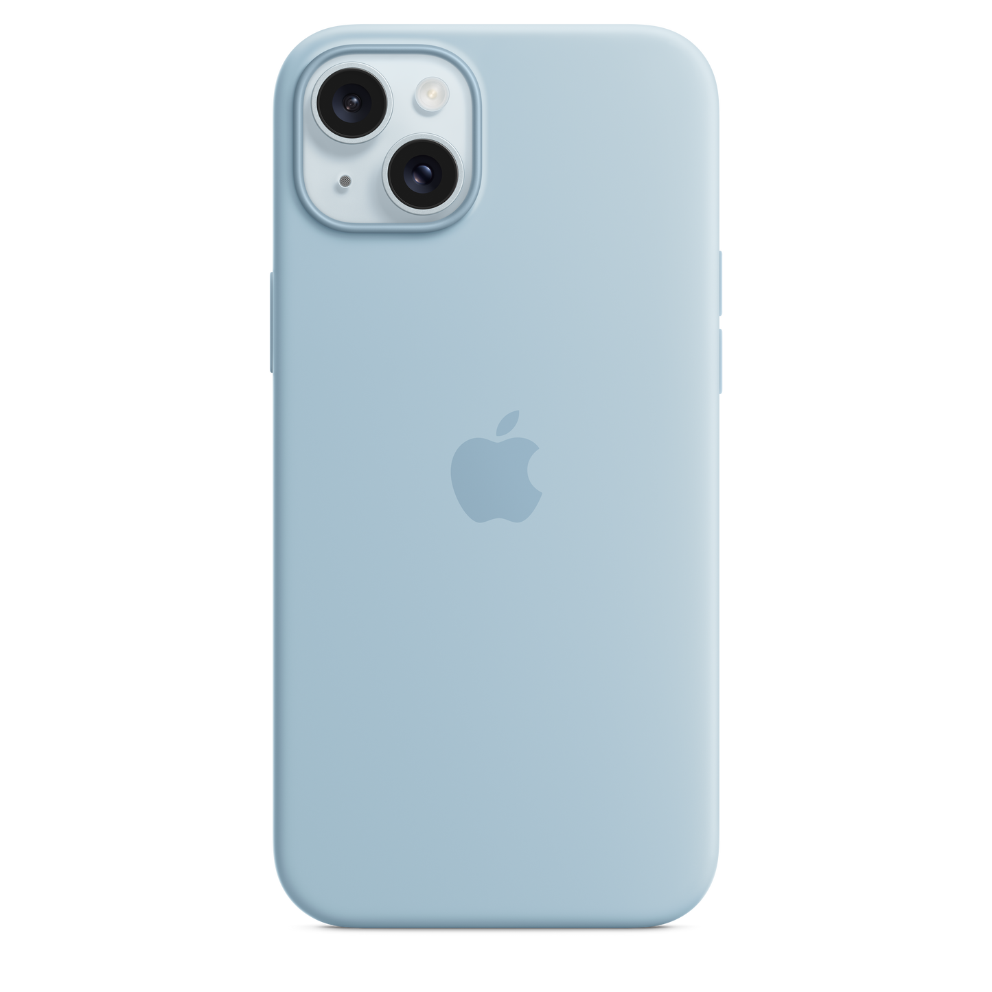 Funda de silicona con MagSafe para el iPhone 15 Plus - Azul claro