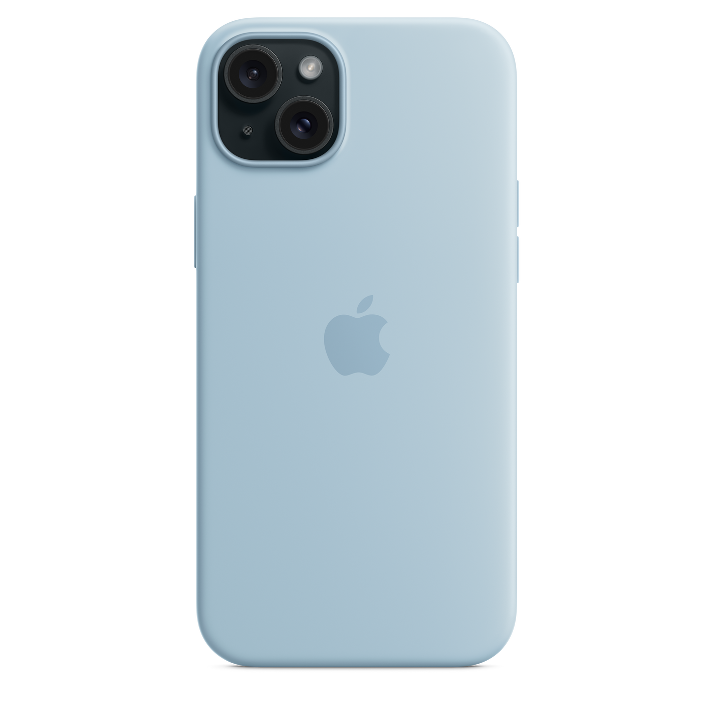 Funda de silicona con MagSafe para el iPhone 15 Plus - Azul claro