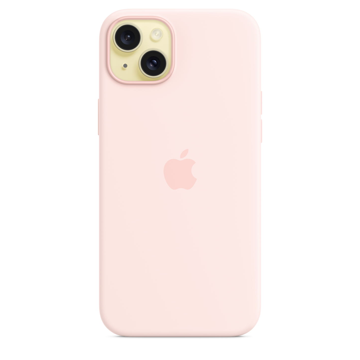 Funda de silicona con MagSafe para el iPhone 15 Plus - Rosa claro