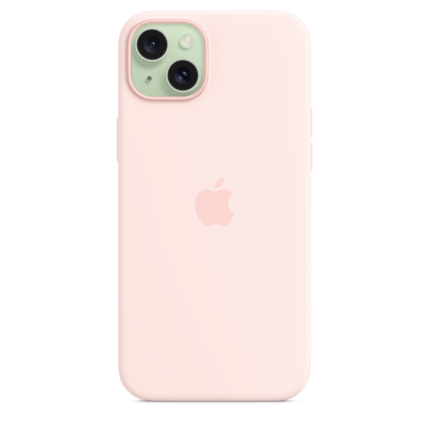 Funda de silicona con MagSafe para el iPhone 15 Plus - Rosa claro - Rossellimac