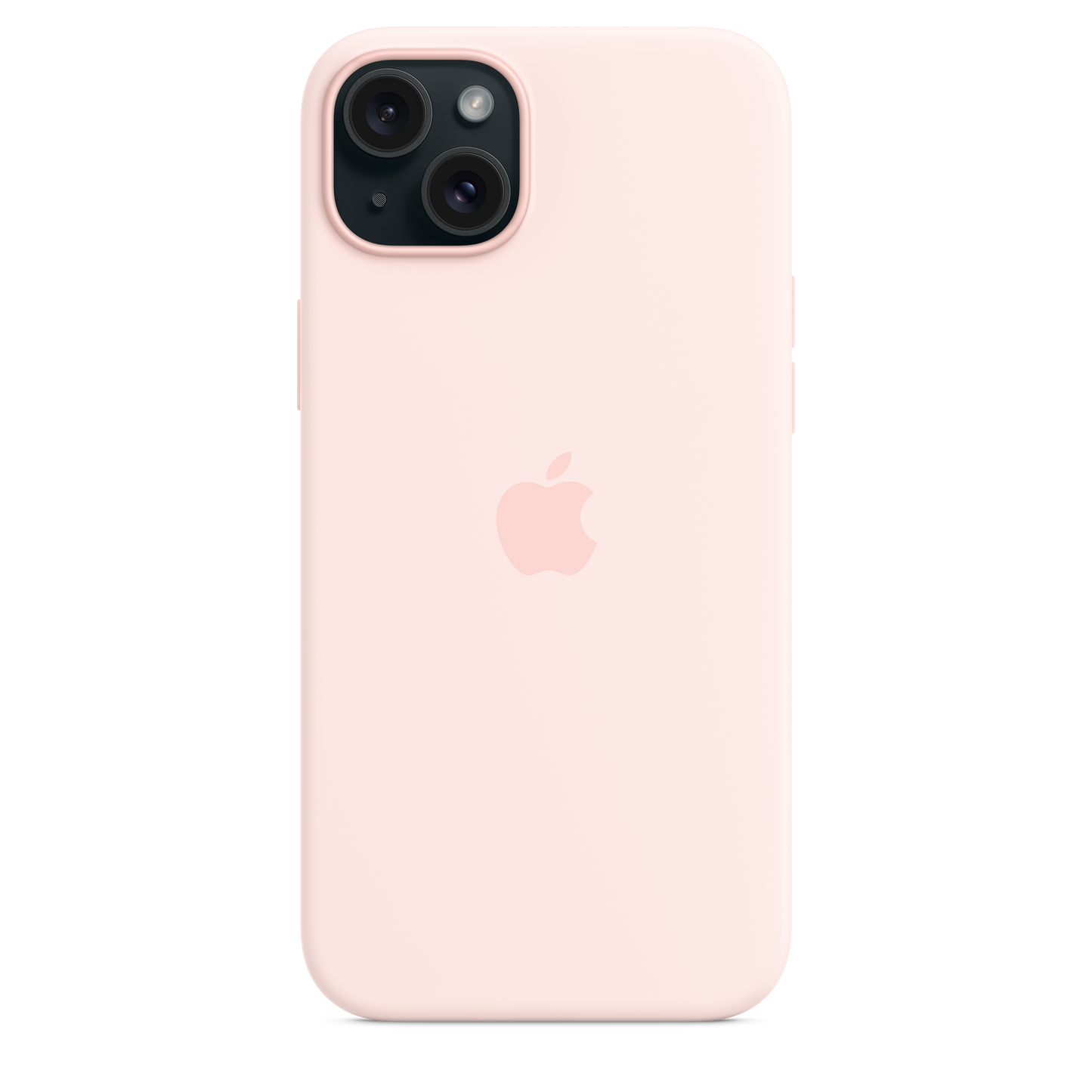 Funda de silicona con MagSafe para el iPhone 15 Plus - Rosa claro - Rossellimac