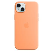 Funda de silicona con MagSafe para el iPhone 15 Plus - Naranja sorbete - Rossellimac