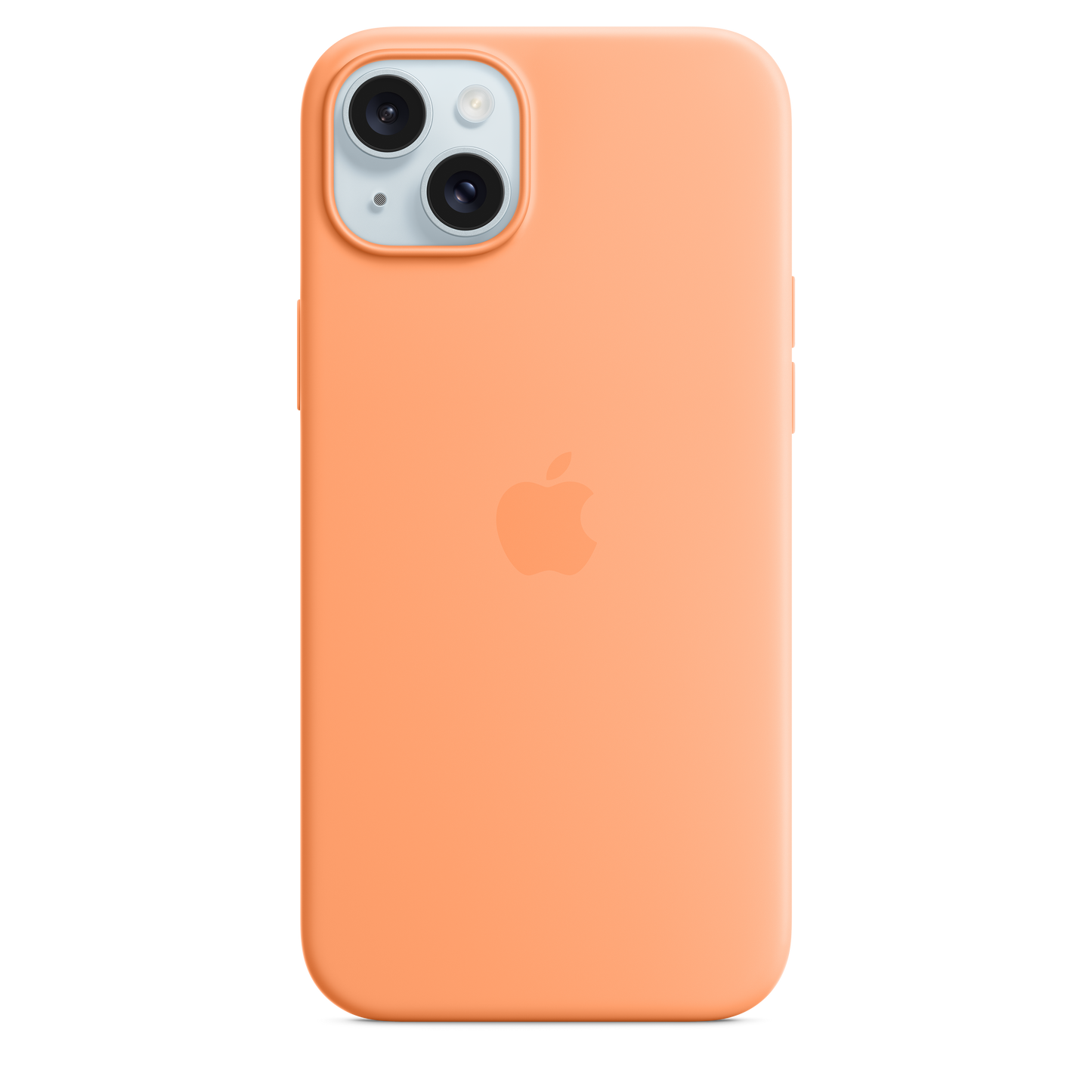 Funda de silicona con MagSafe para el iPhone 15 Plus - Naranja