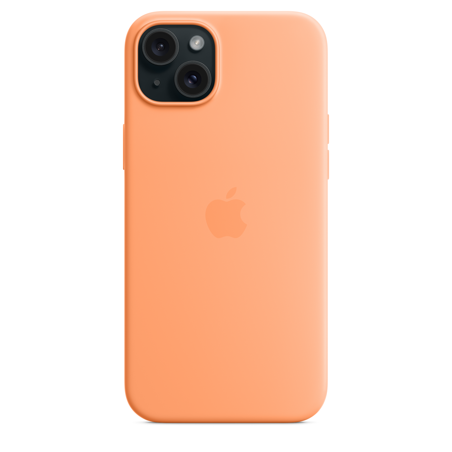 Funda de silicona con MagSafe para el iPhone 15 Plus - Naranja sorbete