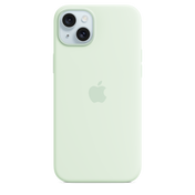 Funda de silicona con MagSafe para el iPhone 15 Plus - Menta suave - Rossellimac